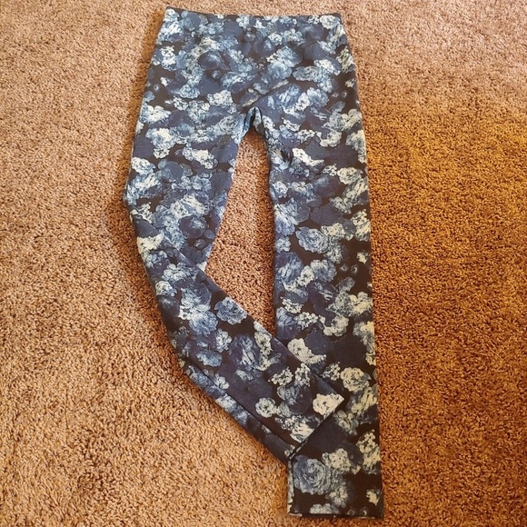 NWOT blue&white stretchy pant leggings - Picture 1 of 3
